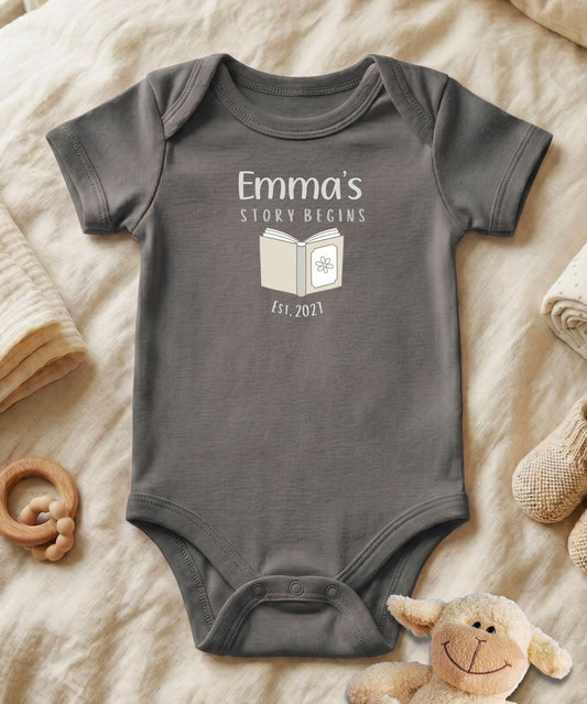 Personalized Baby Bodysuit (Name) Story Begins