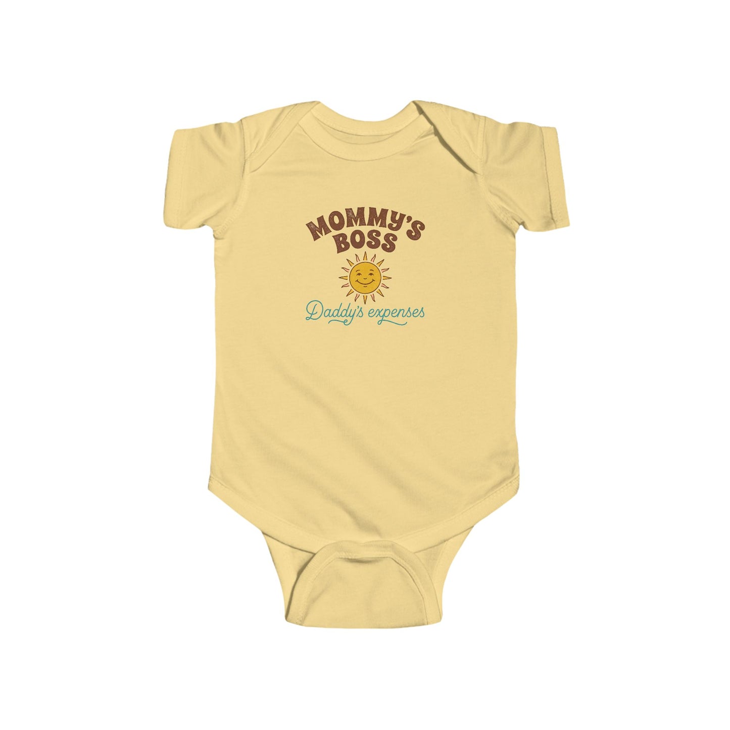 Mommy's Boss Daddy's Expenses Bubble Baby Bodysuit
