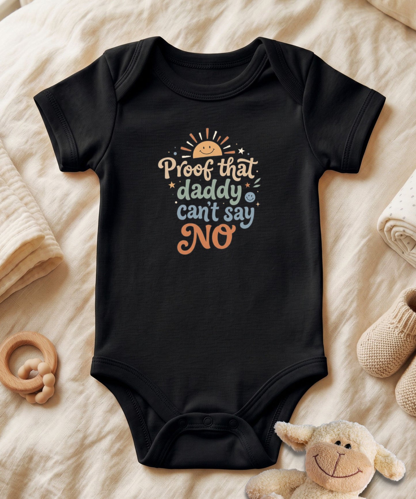 Proof That Daddy Can't Say No Script Baby Bodysuit