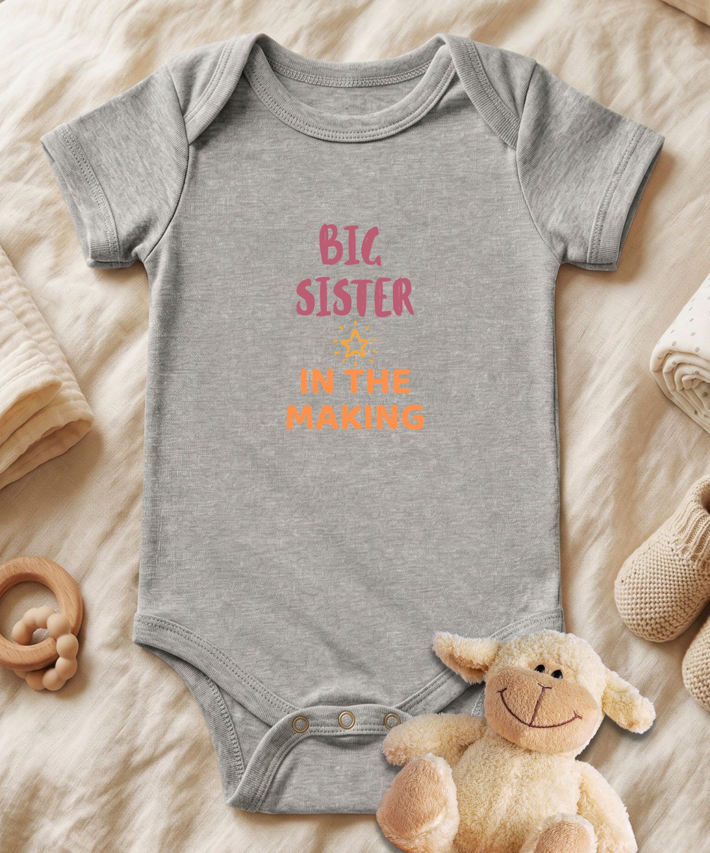 Big Sister in The Making Baby Bodysuit