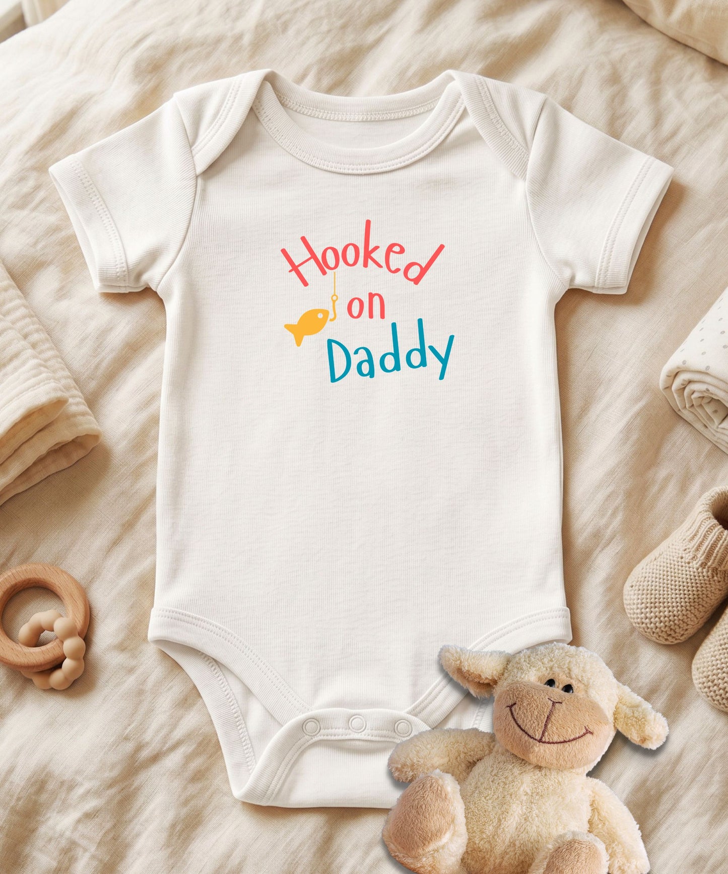 Hooked on Daddy Baby Bodysuit