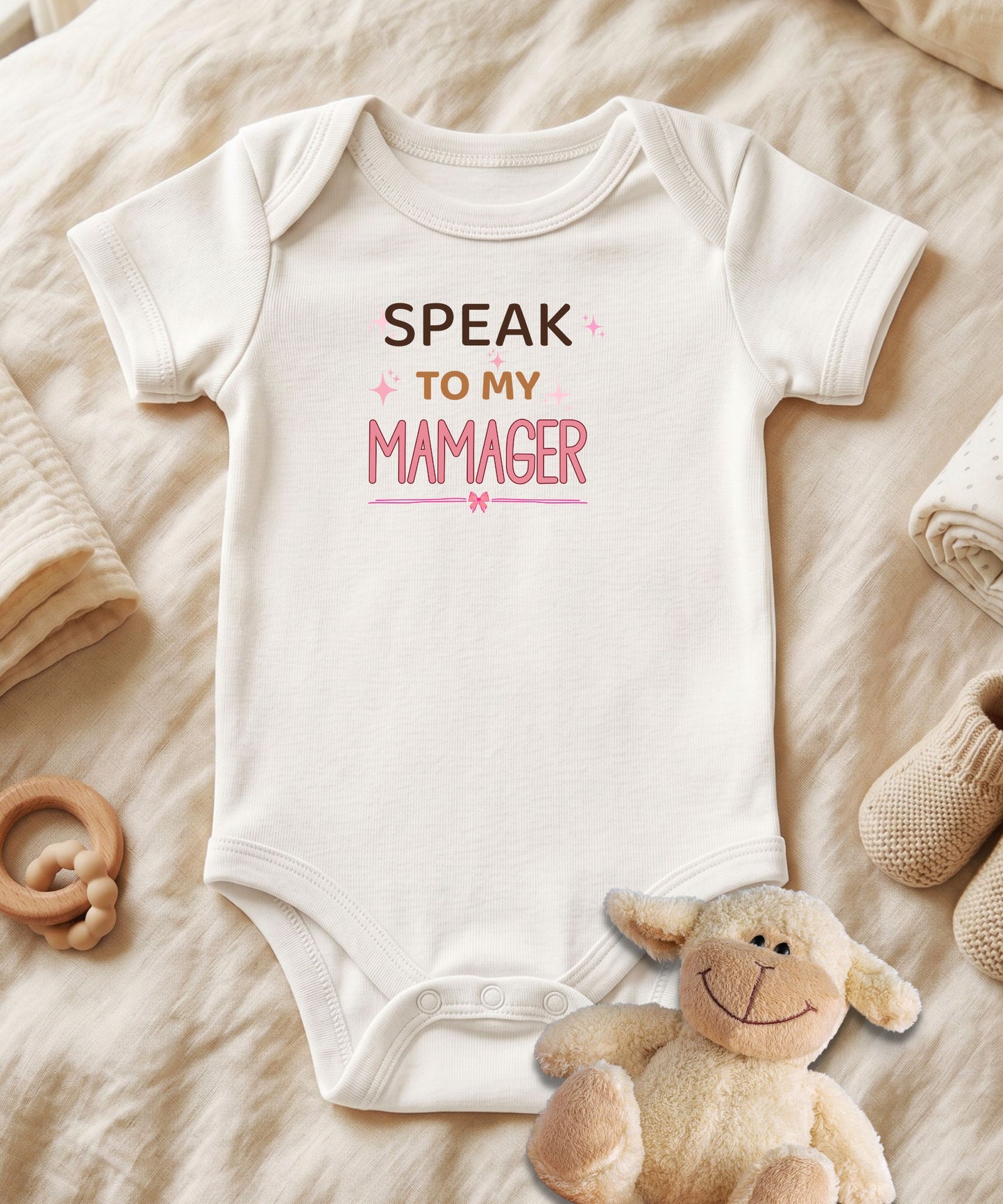 Speak To My MAMAGER Baby Bodysuit