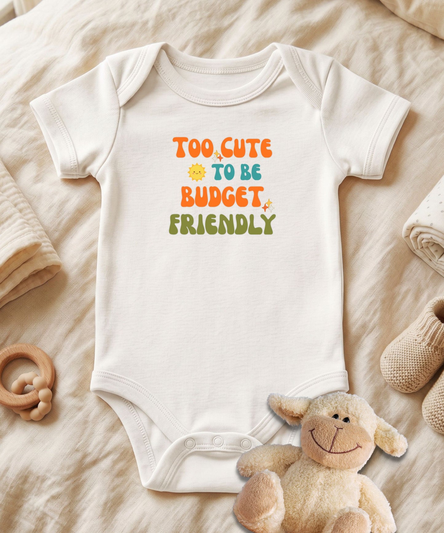 Too Cute to Be Budget Friendly Retro Baby Bodysuit