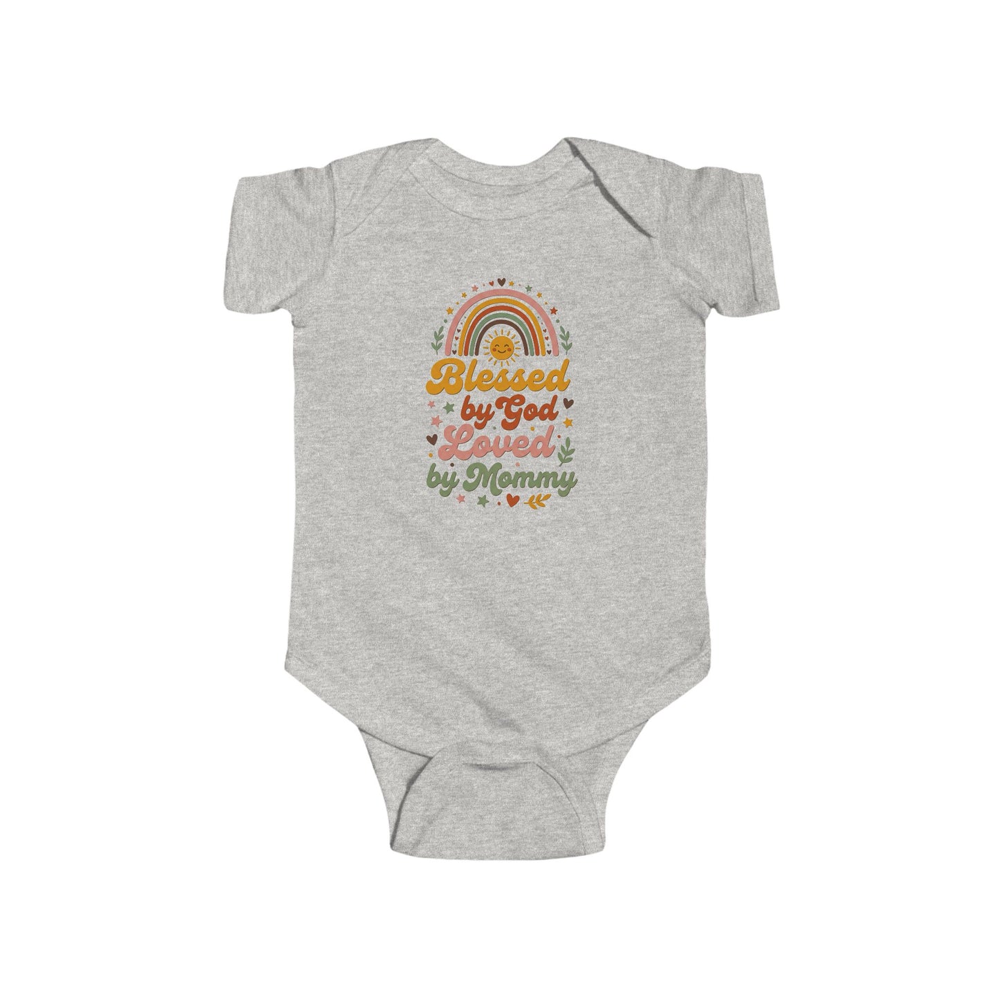 Blessed by God, Loved by Mommy  Religious Baby Bodysuit