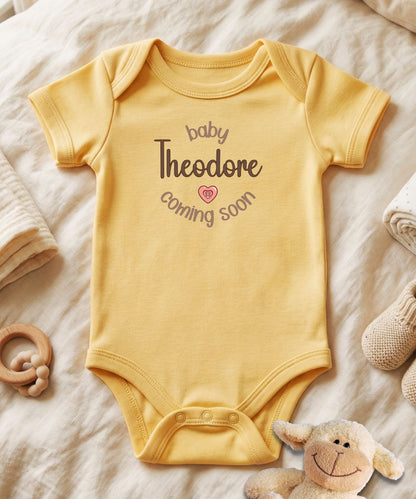 Baby Coming Soon Bodysuit Shower Gift
