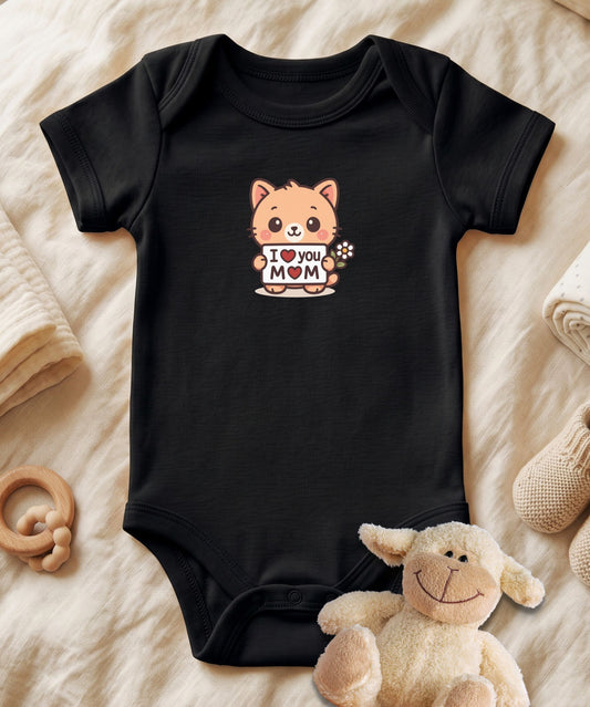 I Love You Mom Baby Bodysuit