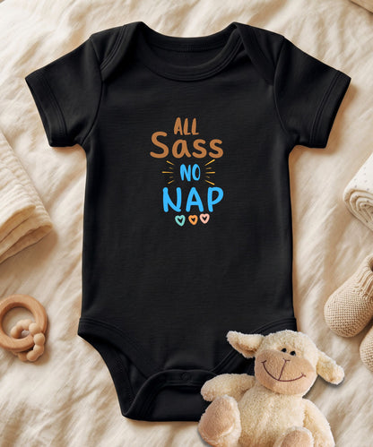 All Sass No Nap Baby Bodysuit