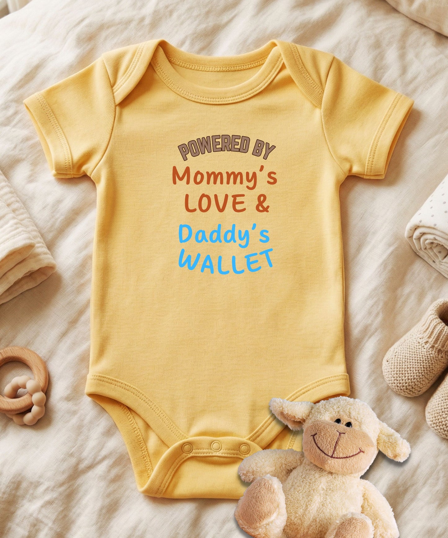 Powered by Daddy's Wallet Baby Bodysuit