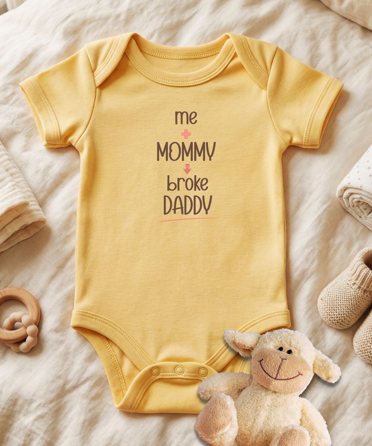 One Broke Daddy Baby Bodysuit