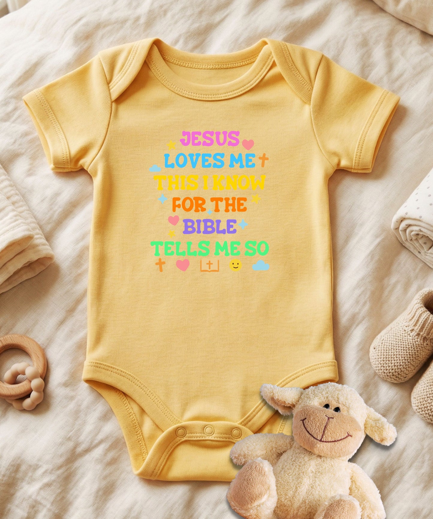 Jesus Loves Me Baby Bodysuit