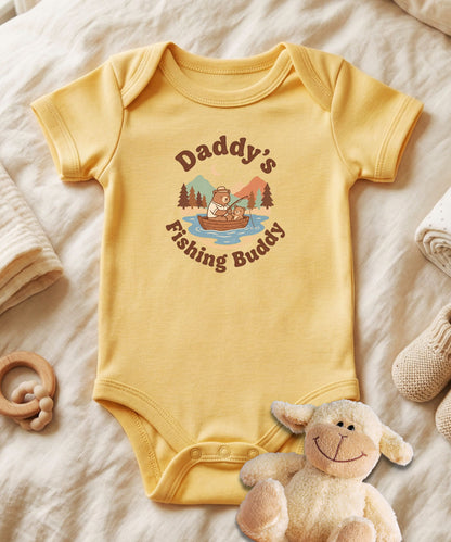 Daddy's Fishing Buddy Baby Bodysuit