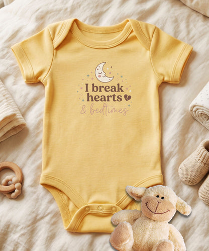 I Break Hearts & Bedtimes Baby Bodysuit