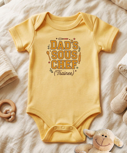 Dad's Sous Chef  Cute  Baby bodysuit Father's Day Infant Gift