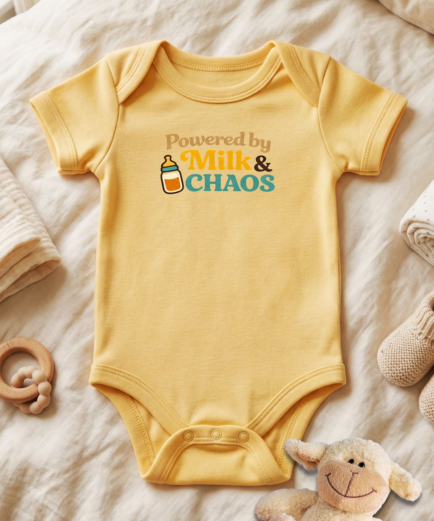 Powered by Milk and Chaos Baby Bodysuit
