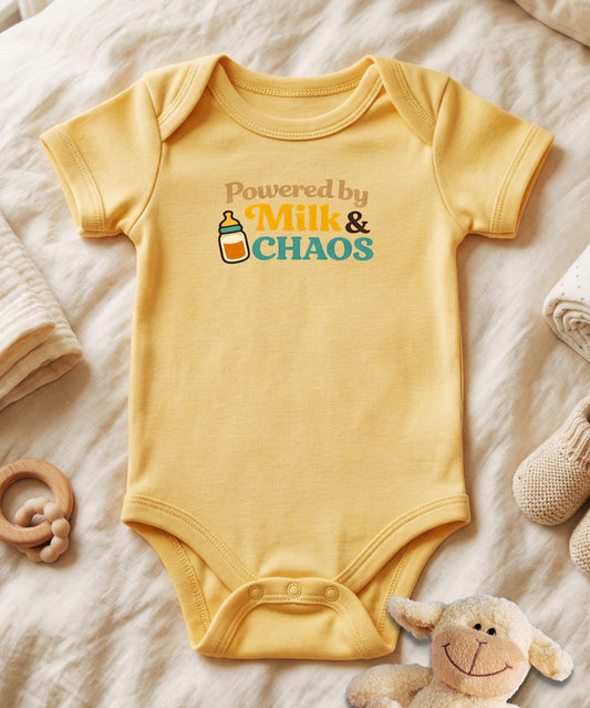 Powered by Milk and Chaos Baby Bodysuit