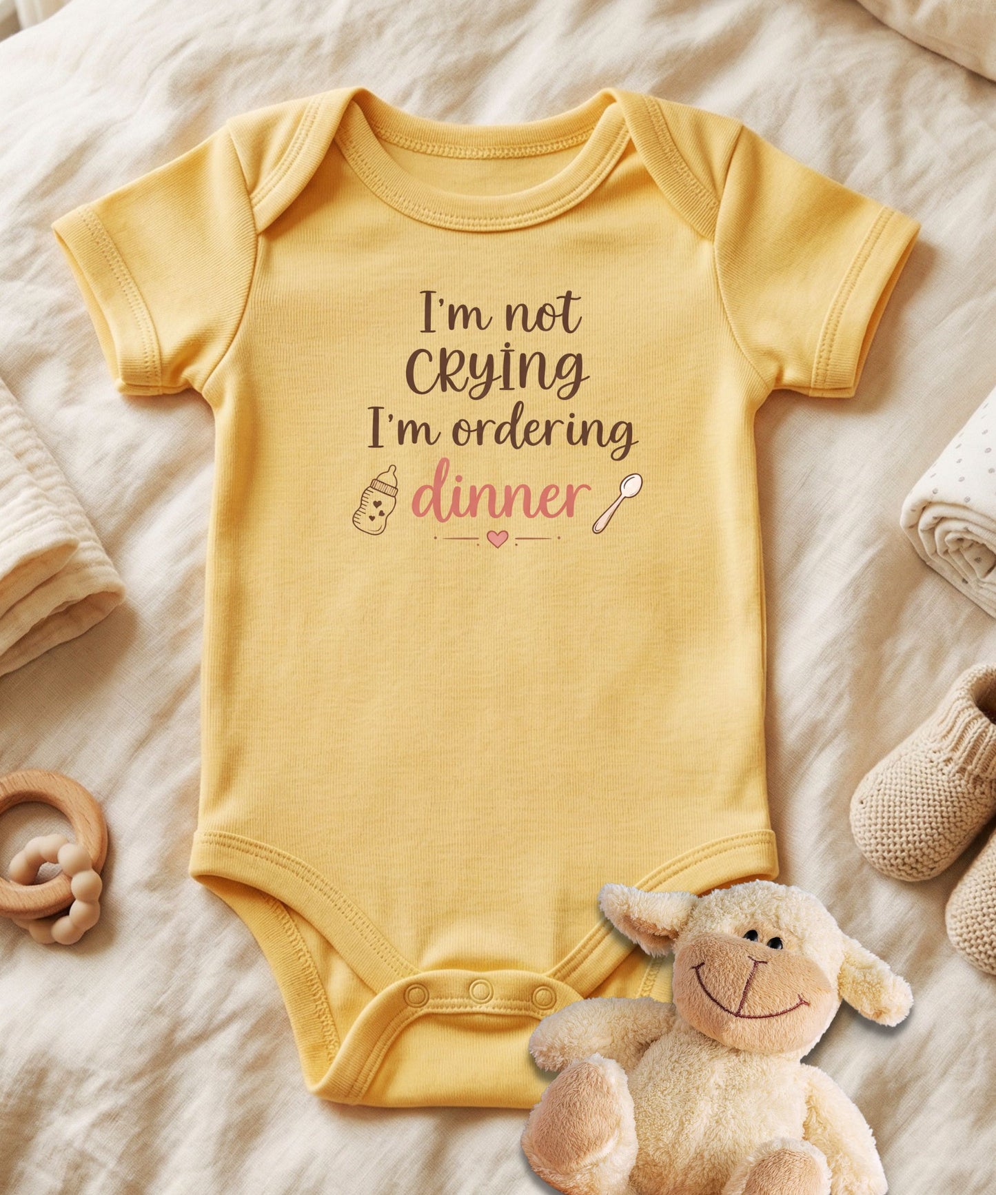 I am Not Crying  Baby Bodysuit