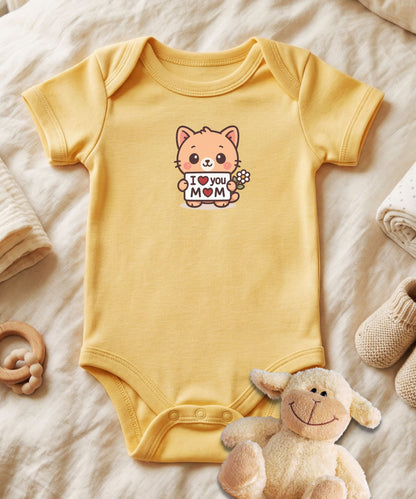 I Love You Mom Baby Bodysuit
