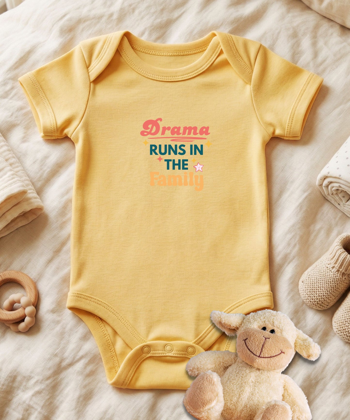 Drama Runs Baby Bodysuit