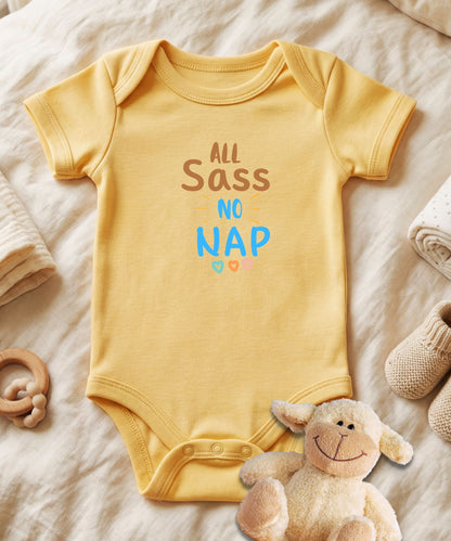 All Sass No Nap Baby Bodysuit