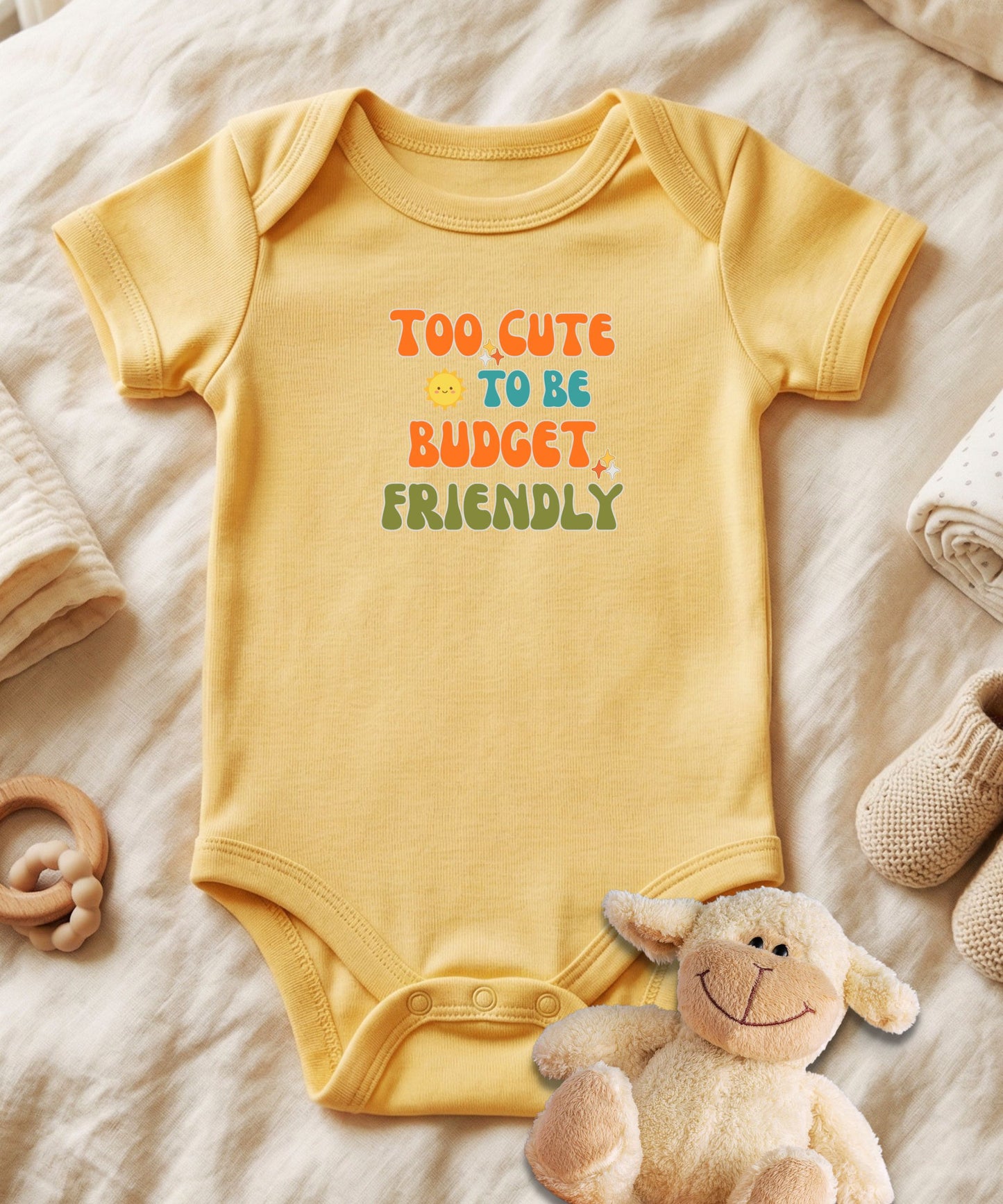 Too Cute to Be Budget Friendly Retro Baby Bodysuit