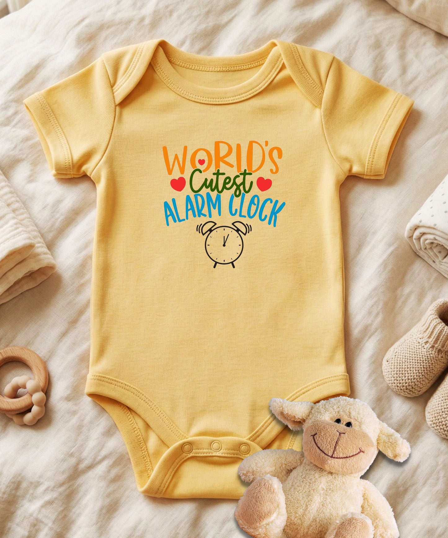 Cutest Alarm Clock Baby Bodysuit