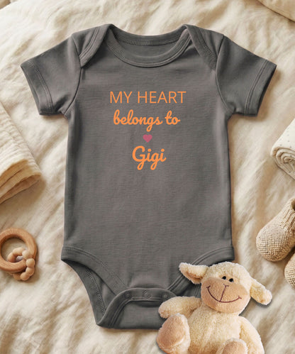 My Heart Belongs To Gigi Baby Bodysuit