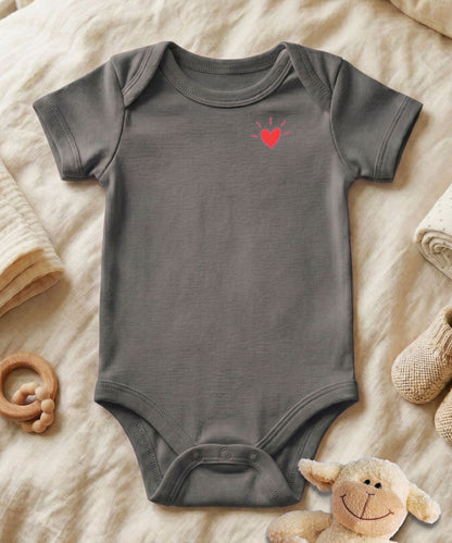 Script Name with Heart Accent Personalized Baby Bodysuit