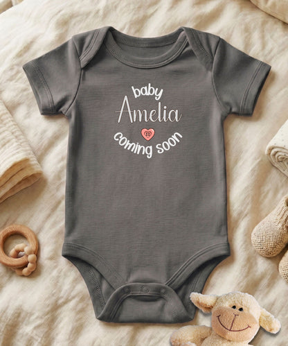 Baby Coming Soon Bodysuit Shower Gift