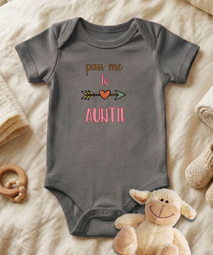 Pass Me To Auntie Baby Bodysuit
