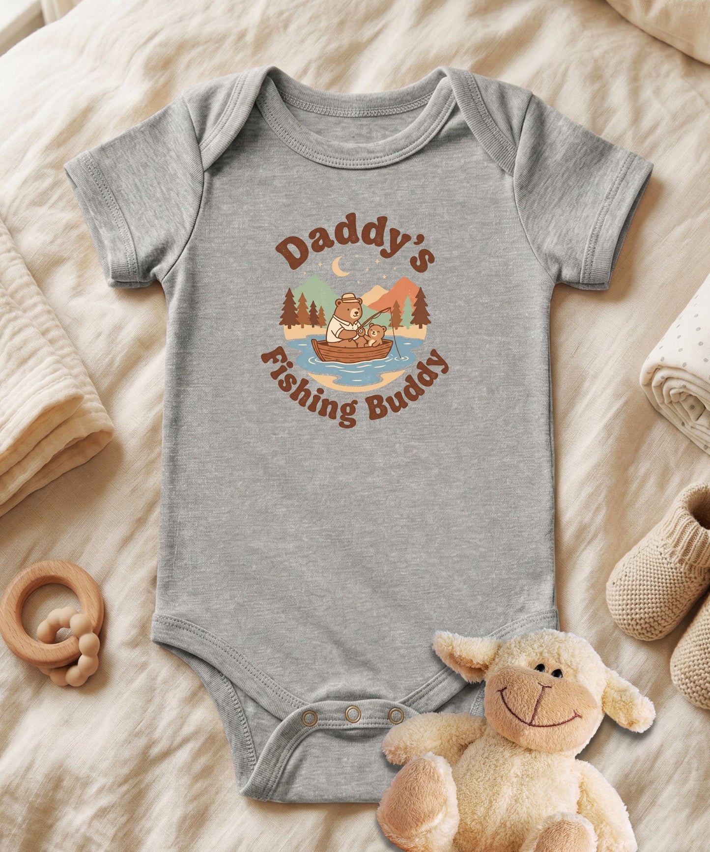 Daddy's Fishing Buddy Baby Bodysuit
