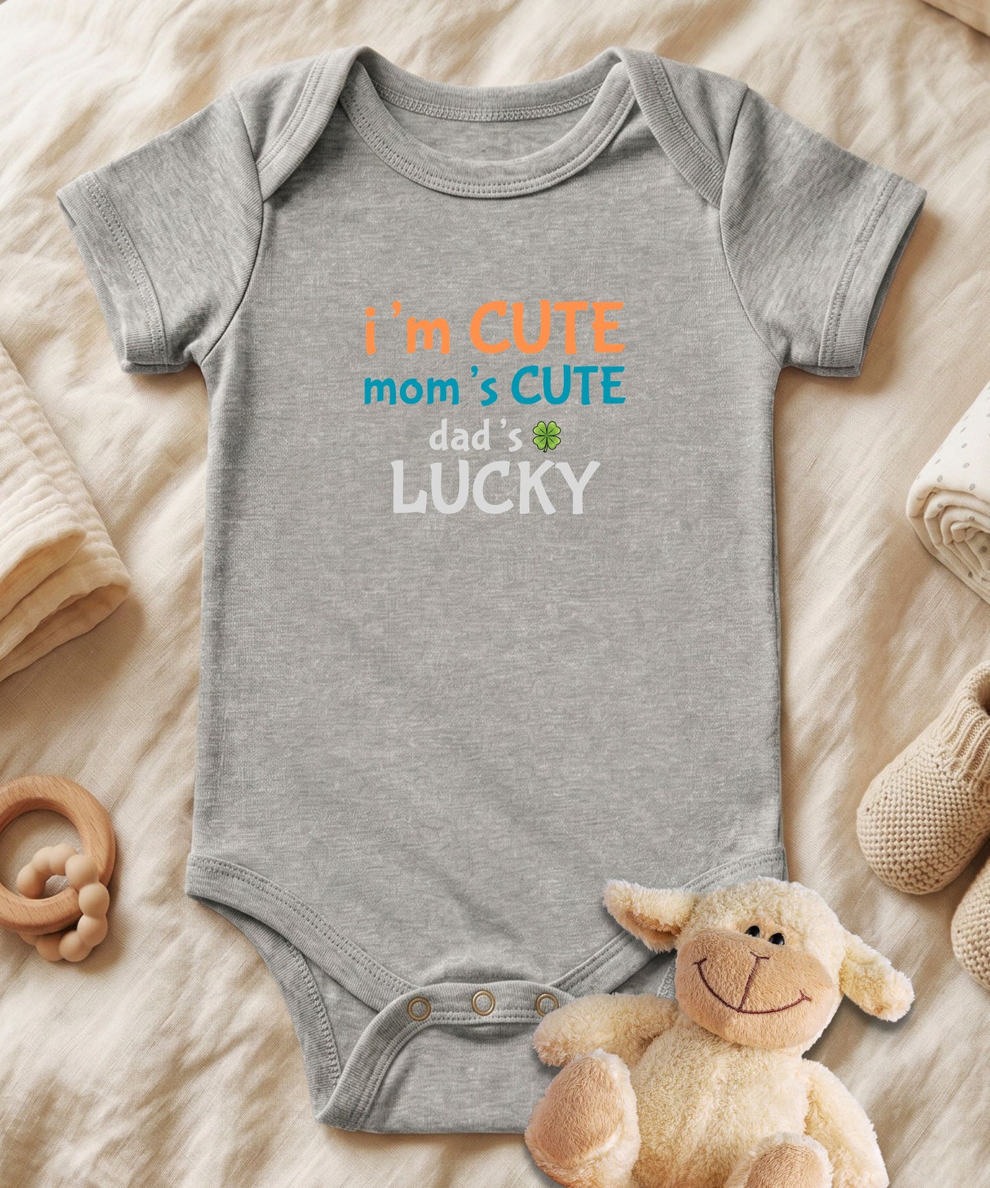I am Cute Mom's Cute Baby Bodysuit
