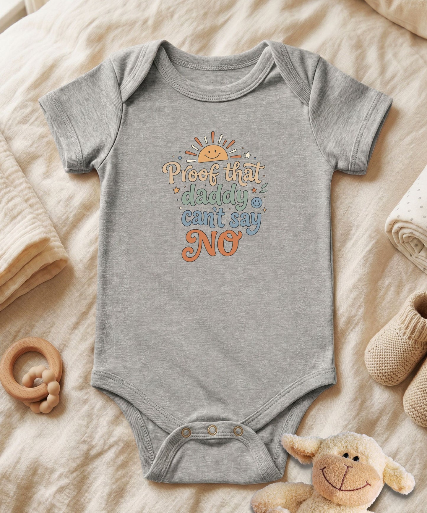 Proof That Daddy Can't Say No Script Baby Bodysuit