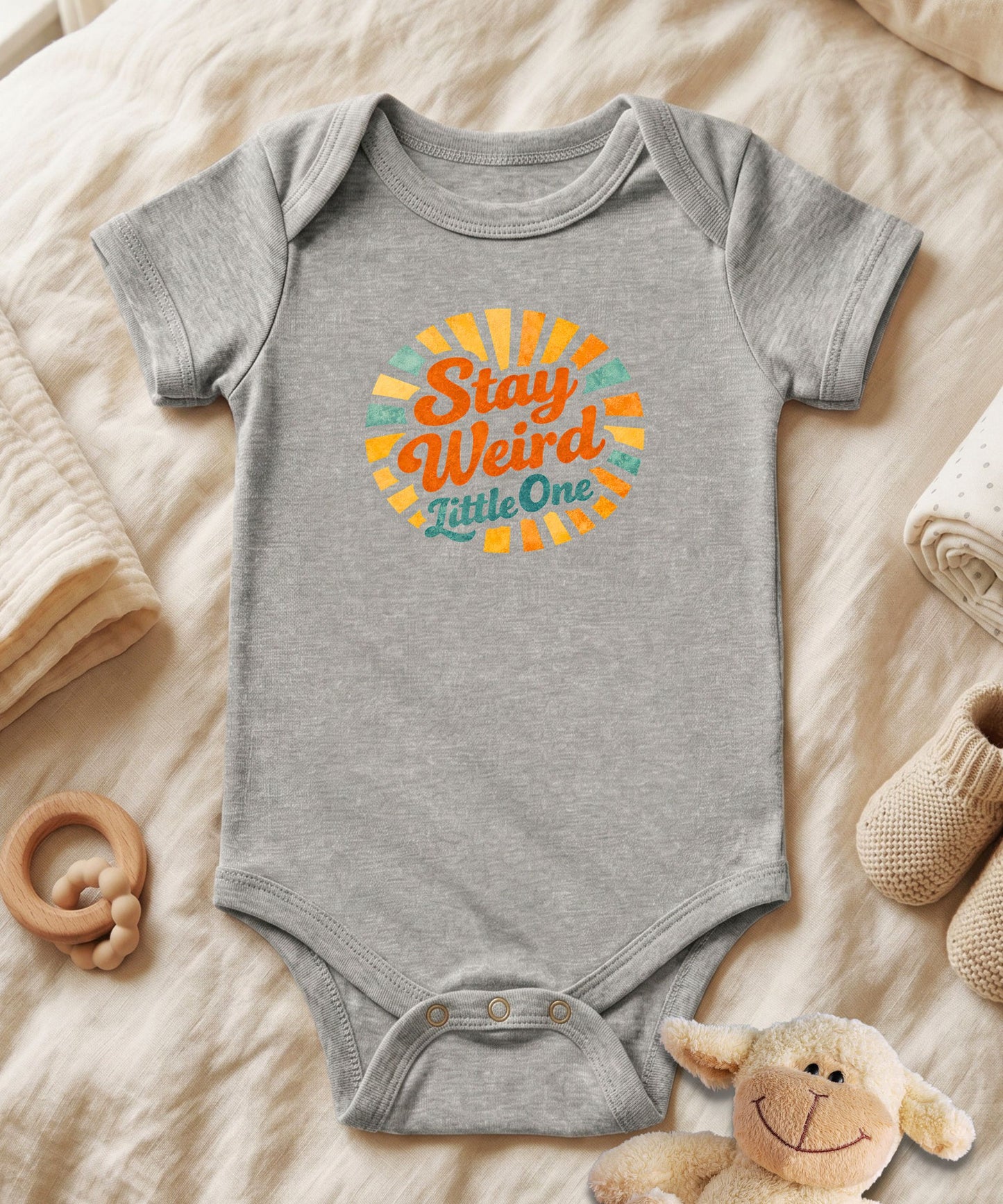 Stay Weird Little One Baby Bodysuit