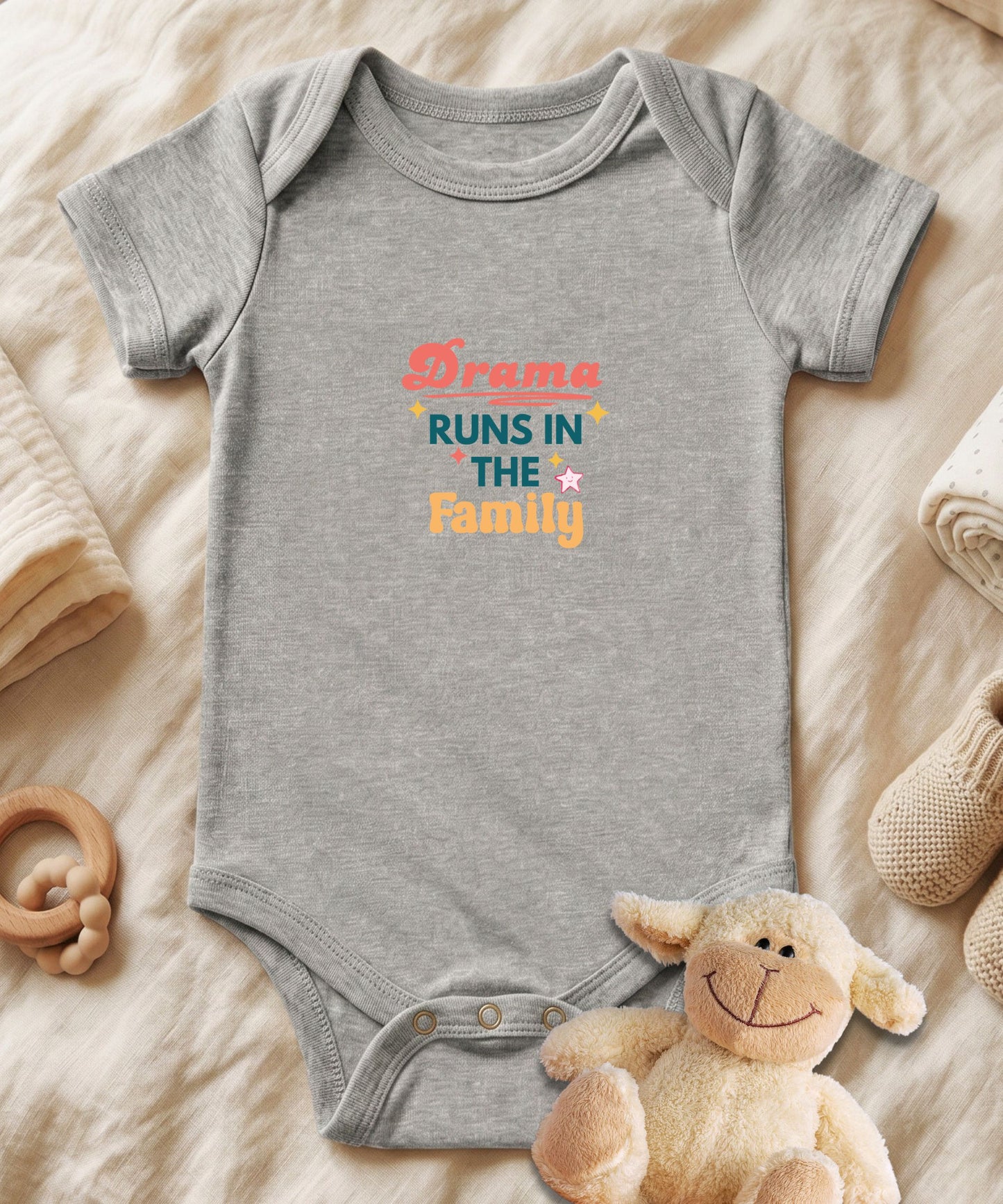 Drama Runs Baby Bodysuit