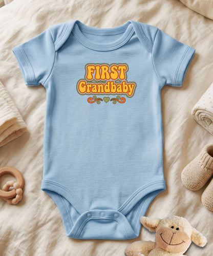 First Grandbaby Retro Script Baby Bodysuit