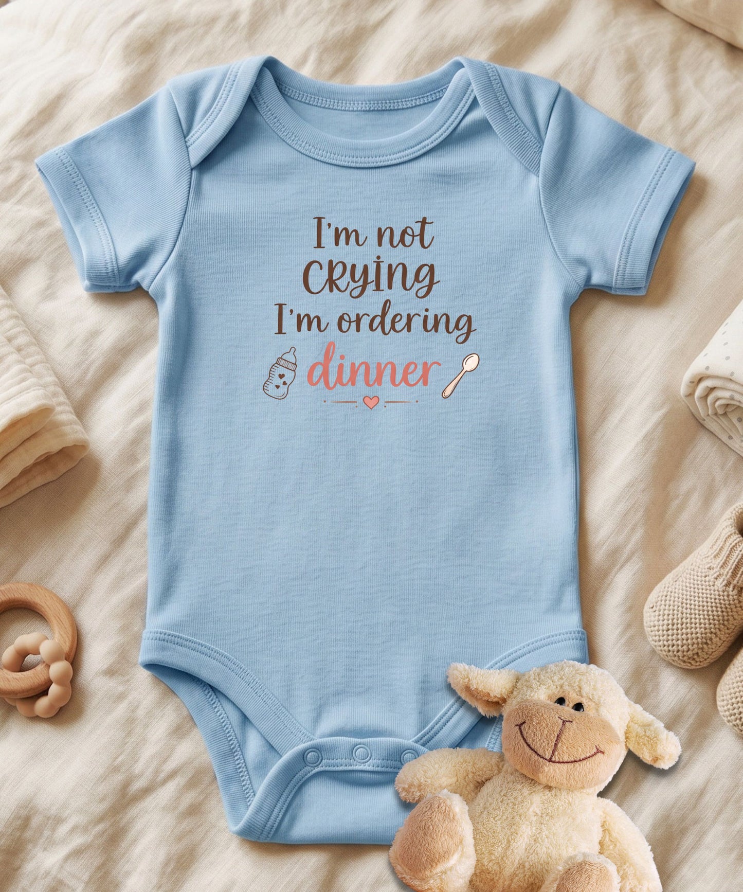 I am Not Crying  Baby Bodysuit
