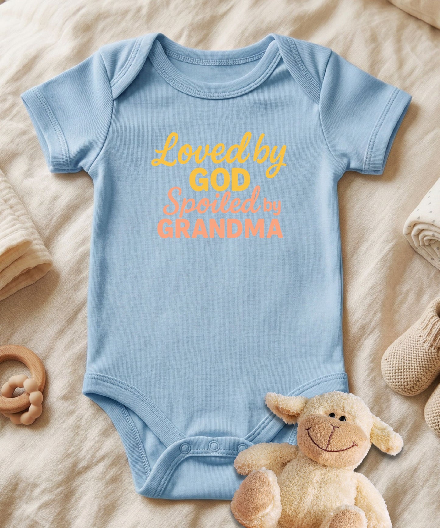 Loved by God Spoiled by Grandma Baby Bodysuit