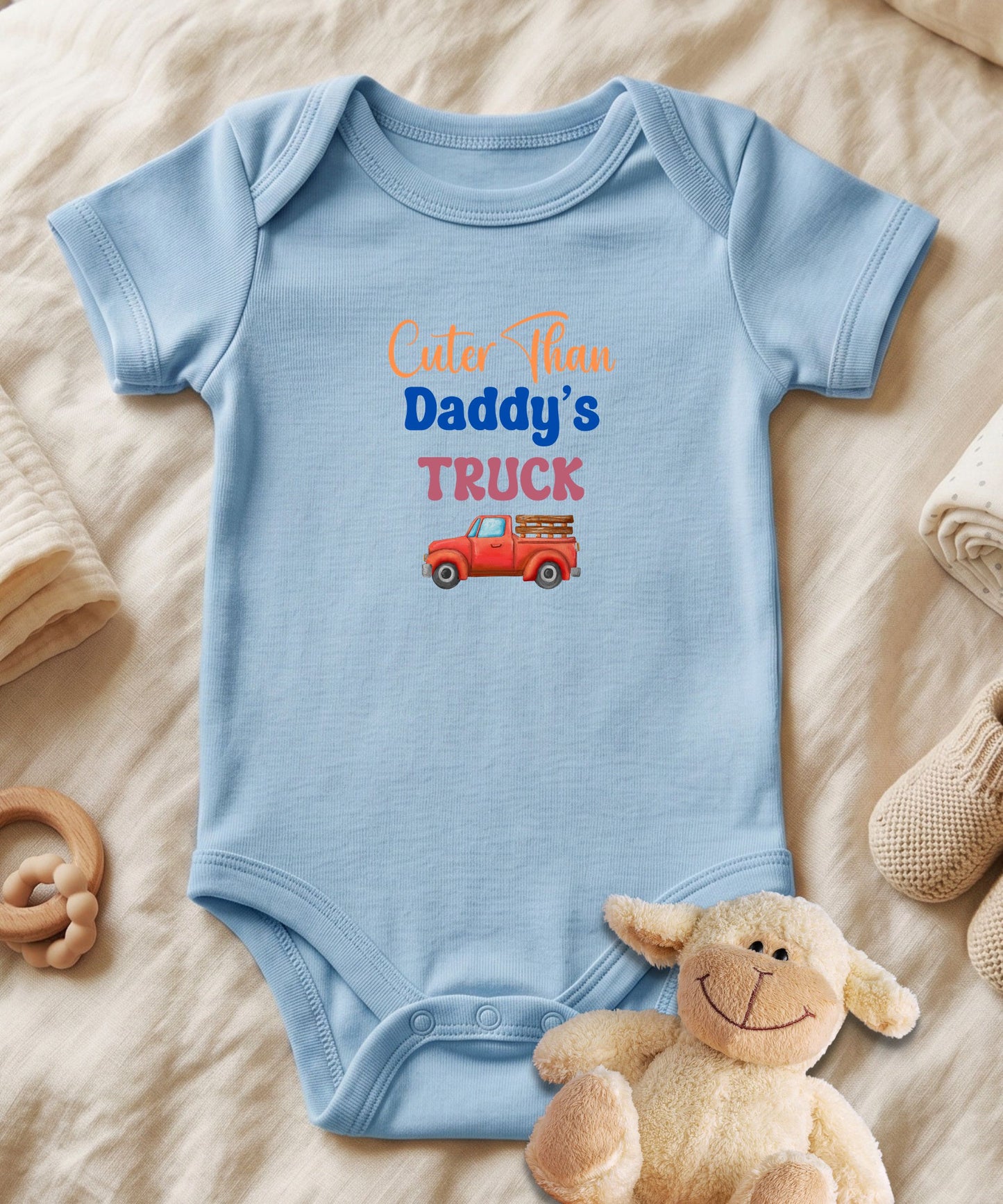 Cuter Than Daddy's Truck Baby Bodysuit