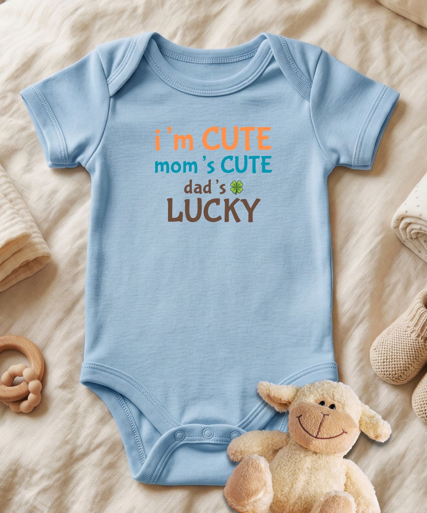 I am Cute Mom's Cute Baby Bodysuit