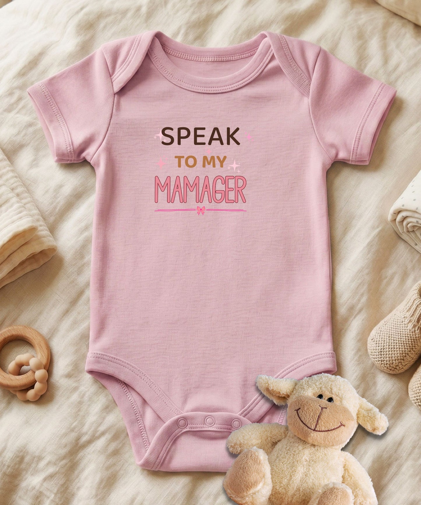 Speak To My MAMAGER Baby Bodysuit