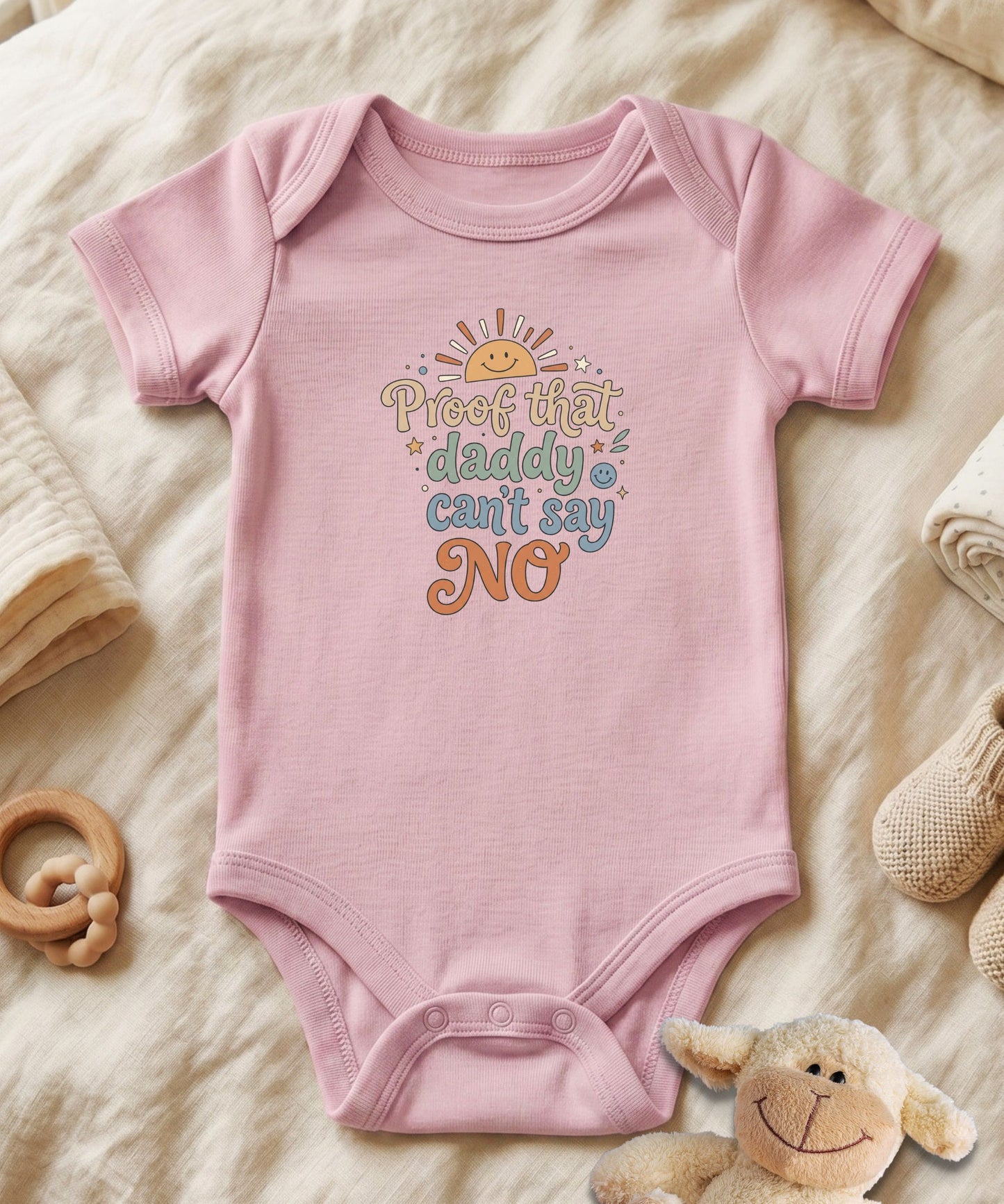 Proof That Daddy Can't Say No Script Baby Bodysuit