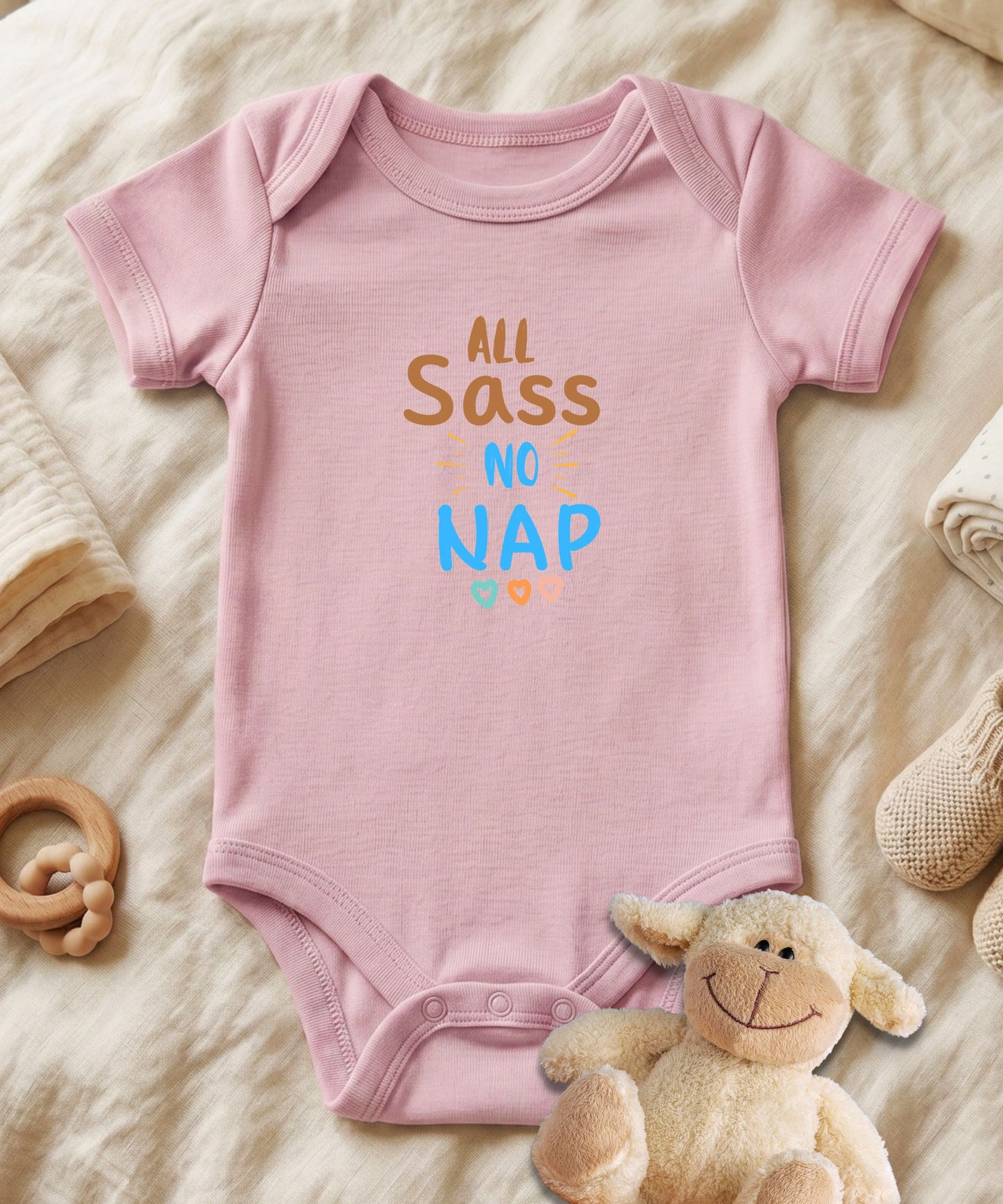 All Sass No Nap Baby Bodysuit