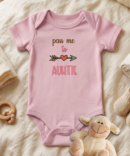 Pass Me To Auntie Baby Bodysuit