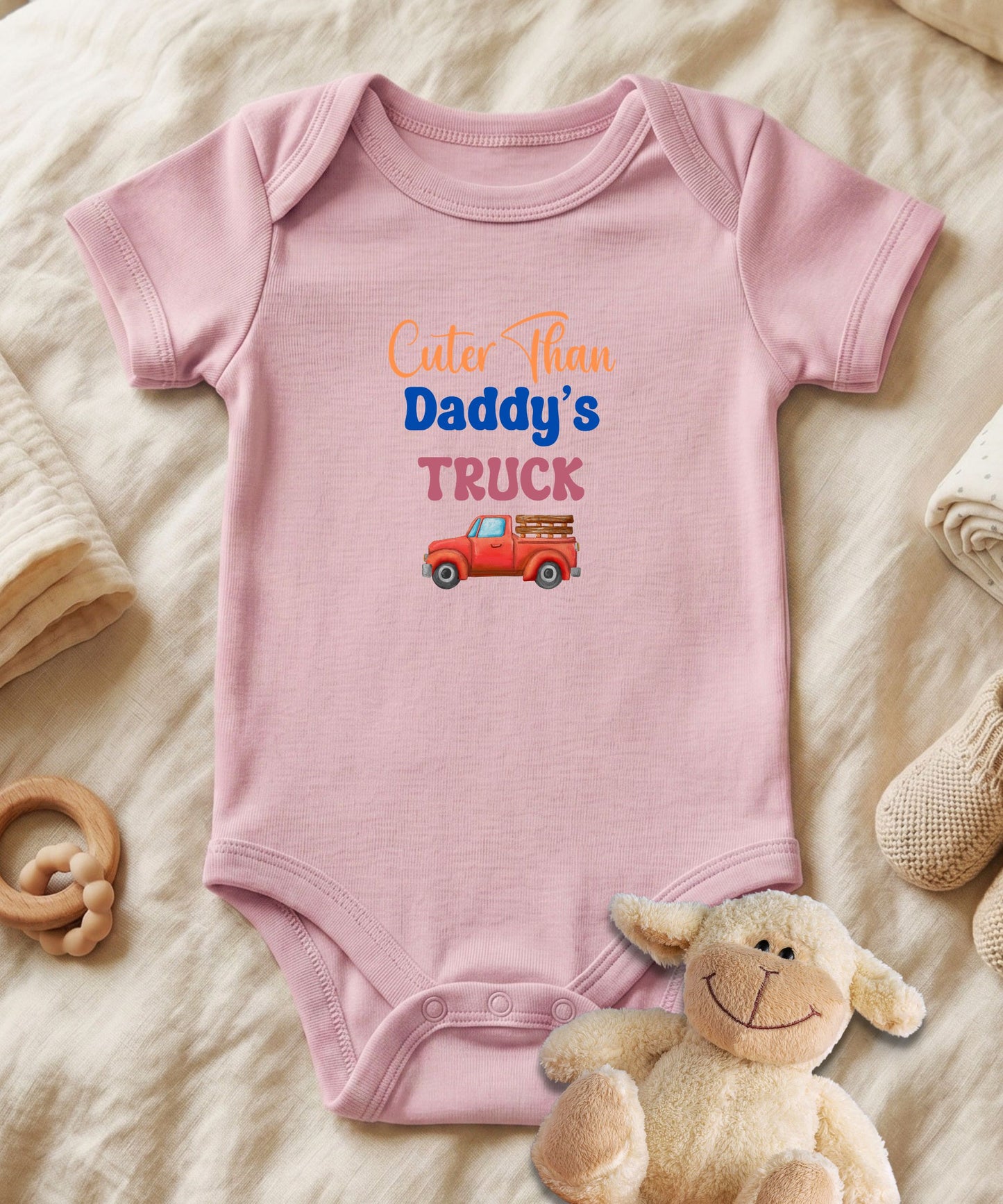 Cuter Than Daddy's Truck Baby Bodysuit