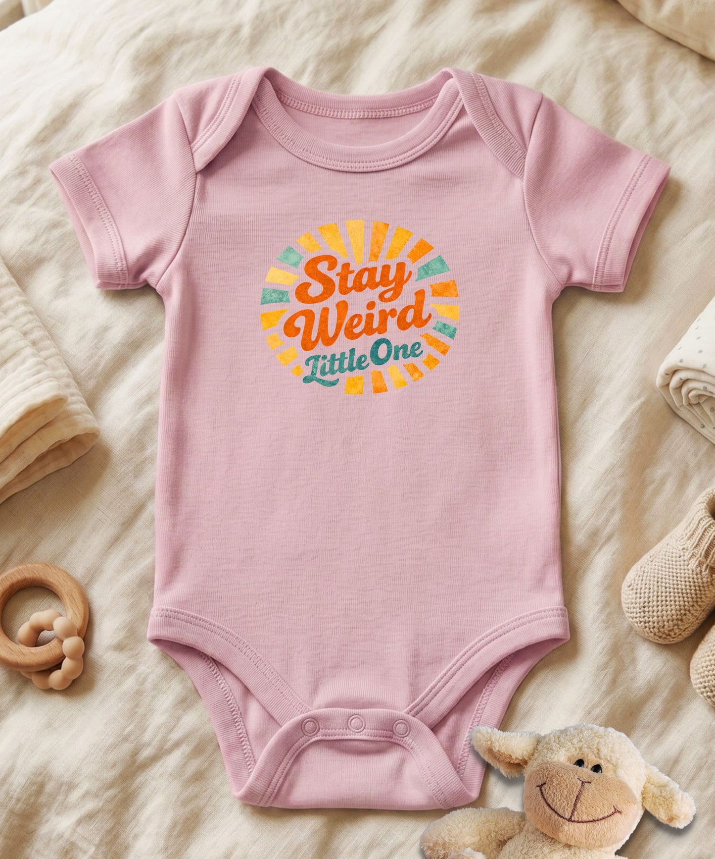 Stay Weird Little One Baby Bodysuit