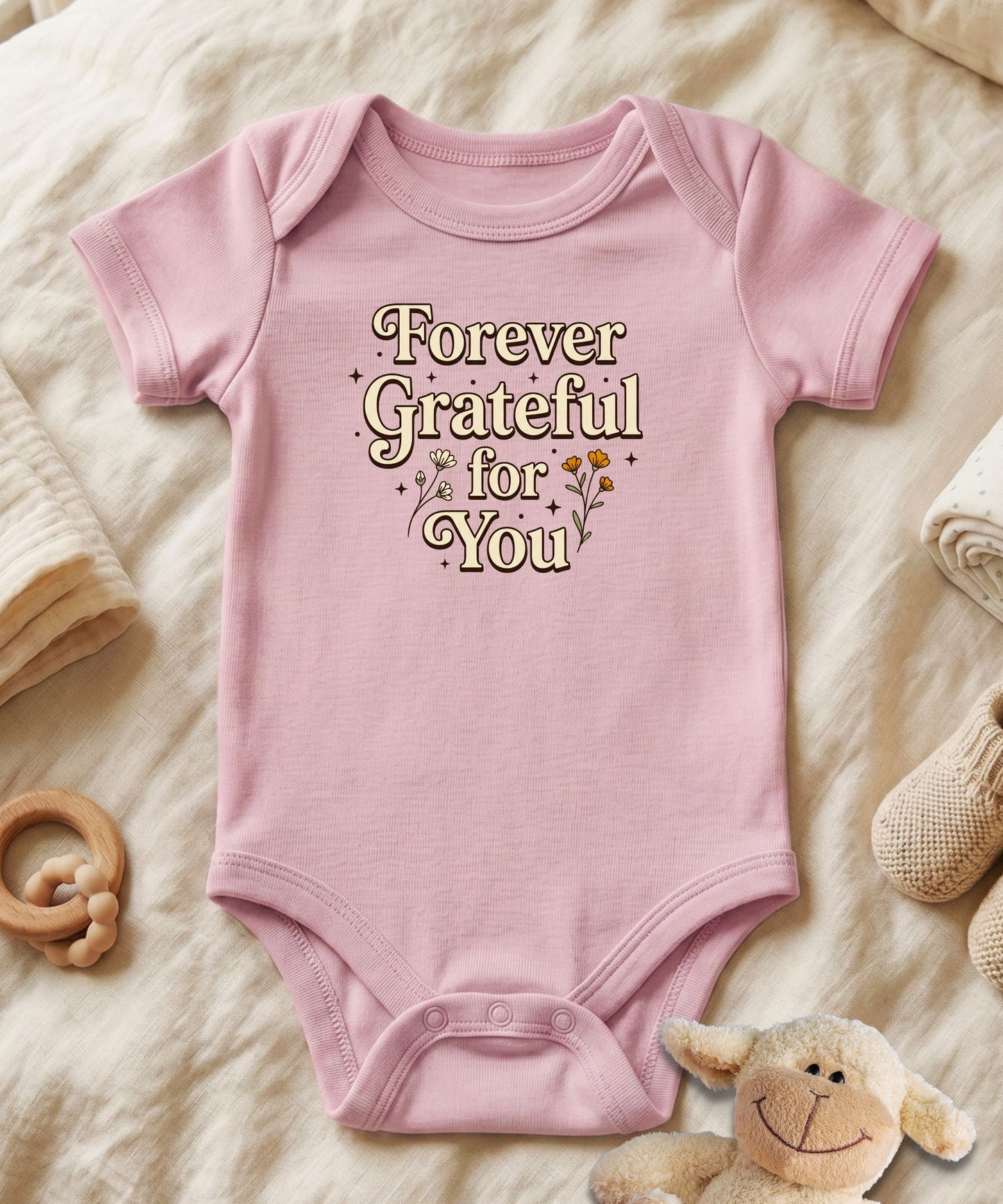 Forever Grateful for You Baby Gratitude Bodysuit