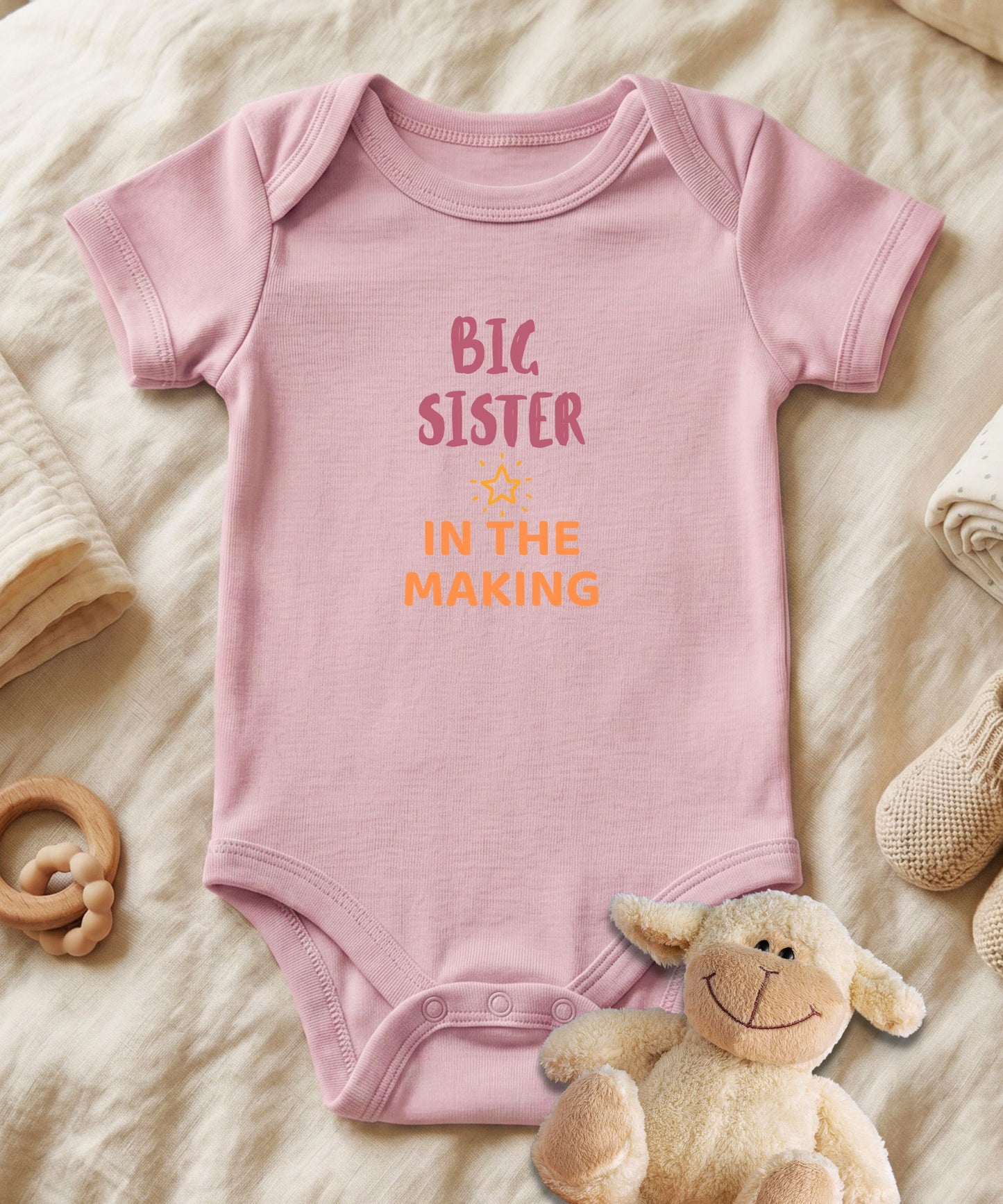 Big Sister in The Making Baby Bodysuit