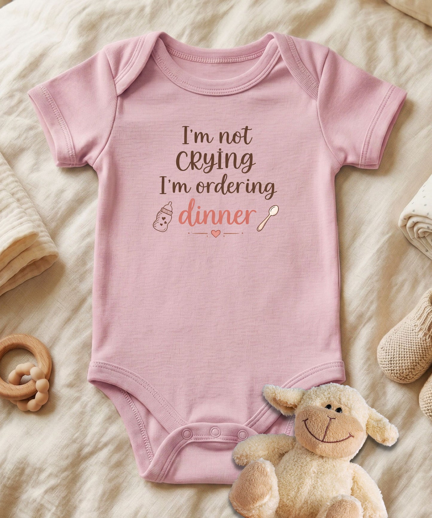 I am Not Crying  Baby Bodysuit