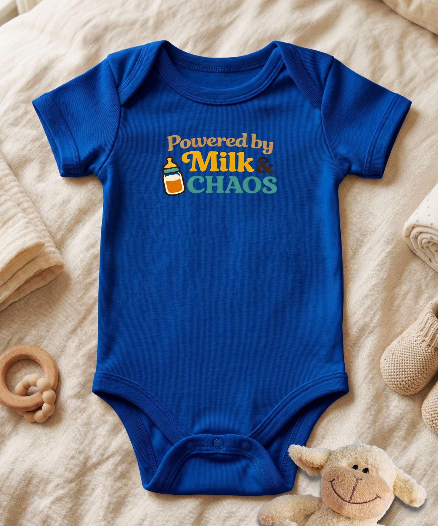 Powered by Milk and Chaos Baby Bodysuit