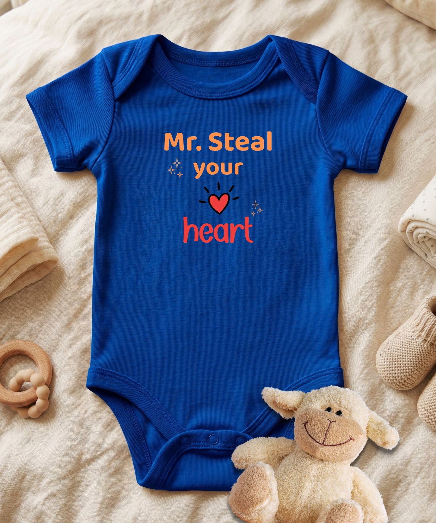 Mr. Steal Your Heart Baby Bodysuit
